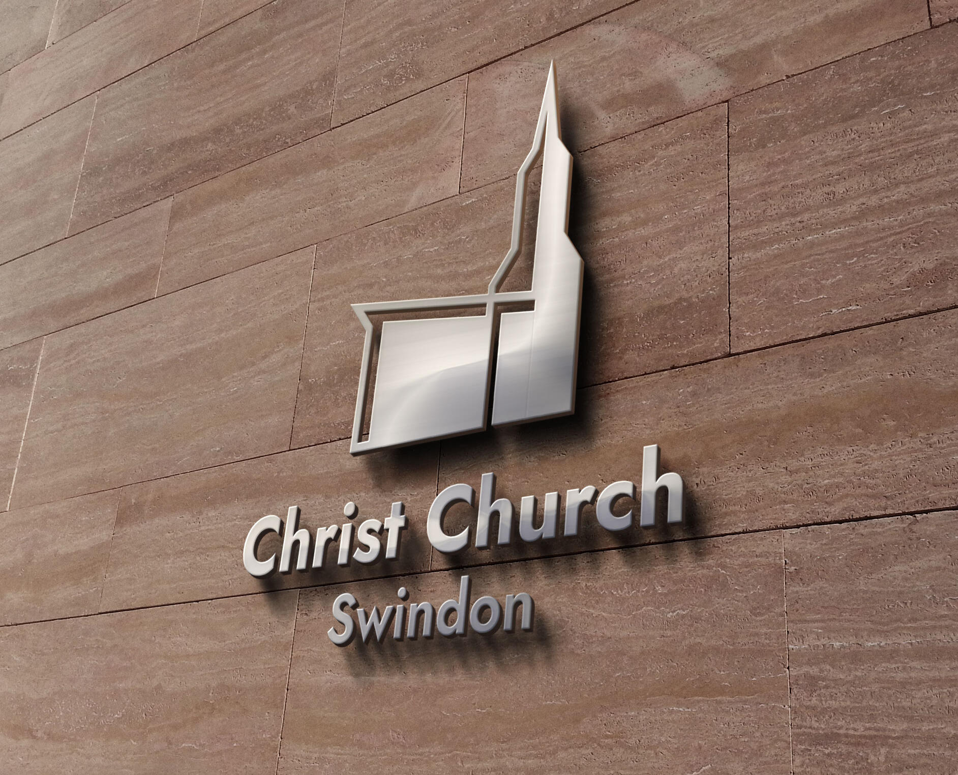 Christ Church Swindon logo on wall