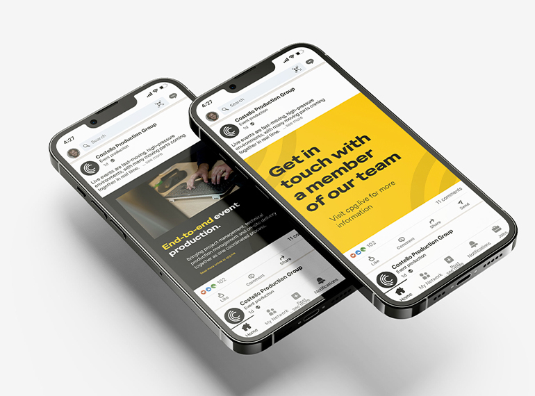 Brand visuals on social media graphics