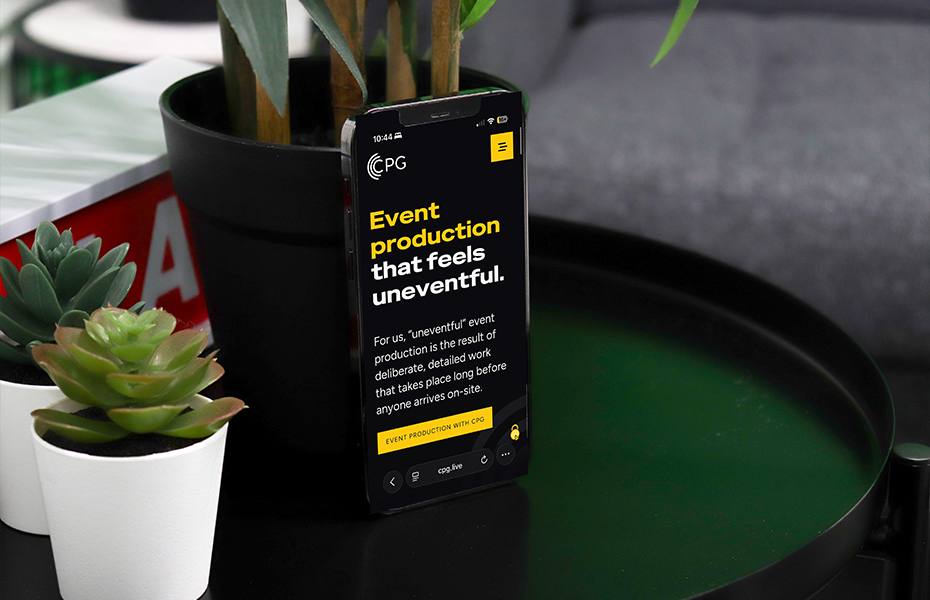 Brand messaging on website homepage
