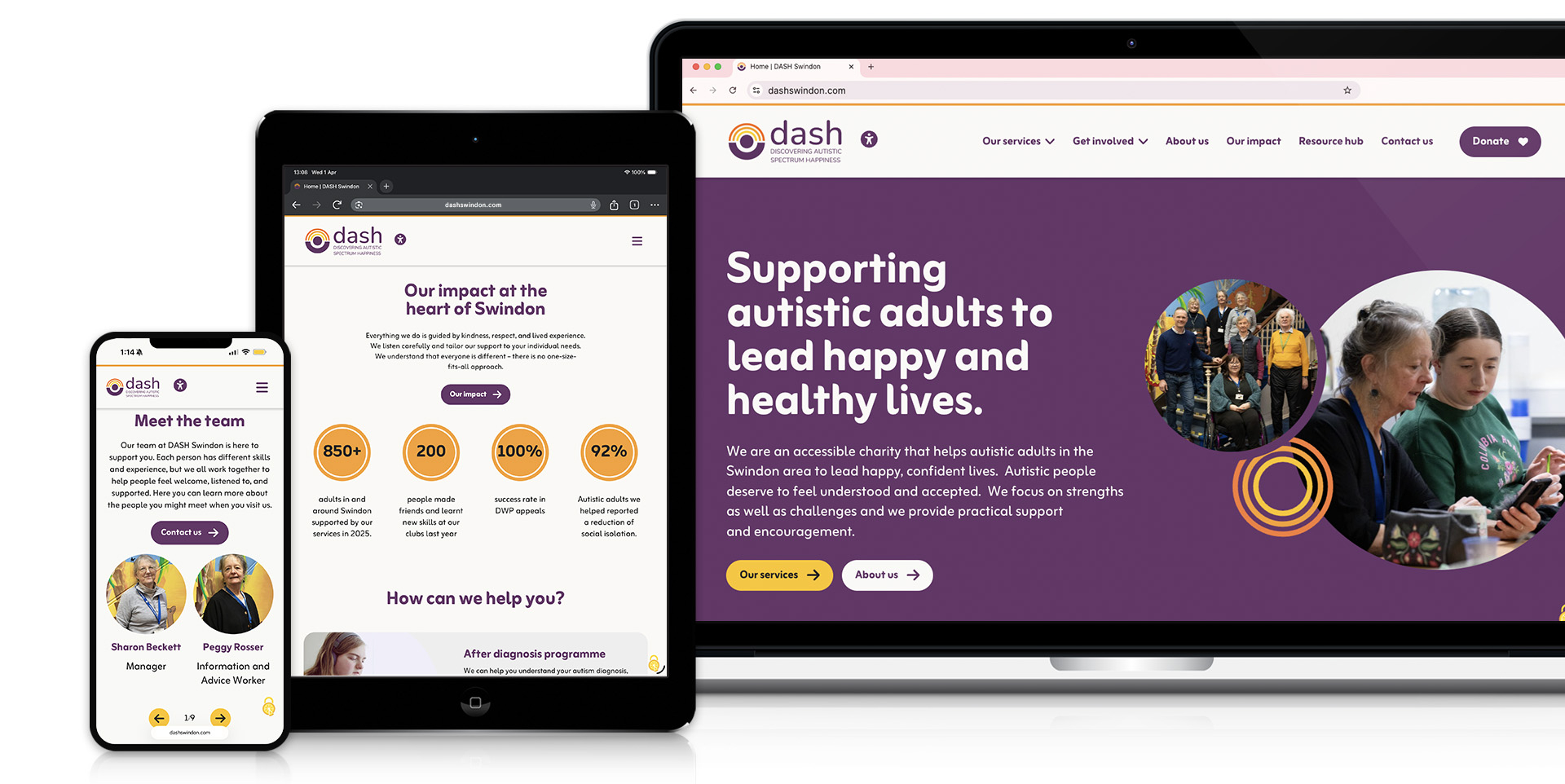 dash website across devices