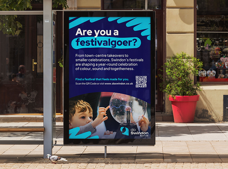 Do Swindon bus poster event mockup