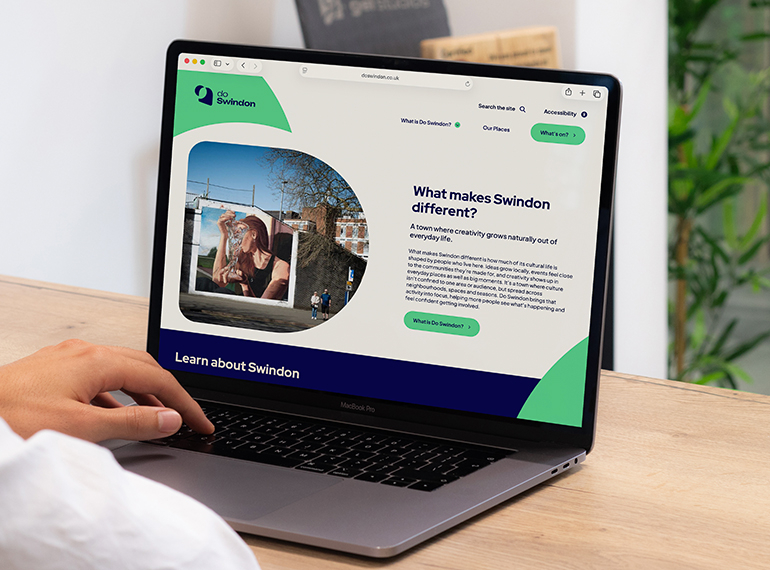 Mockup of the Do Swindon website homepage
