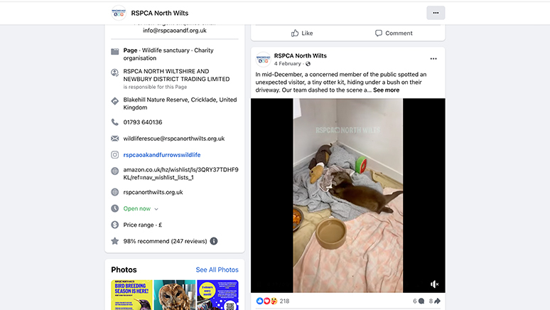 RSPCA north wilts social media post facebook