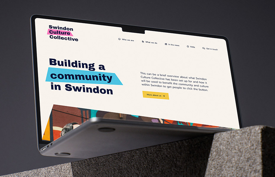 Website design on laptop