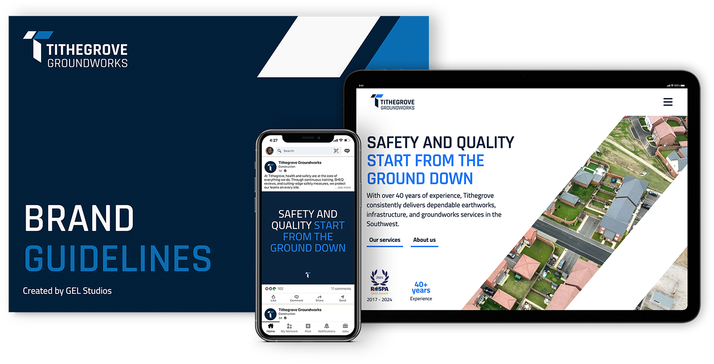 Branded assets for Tithegrove Groundworks