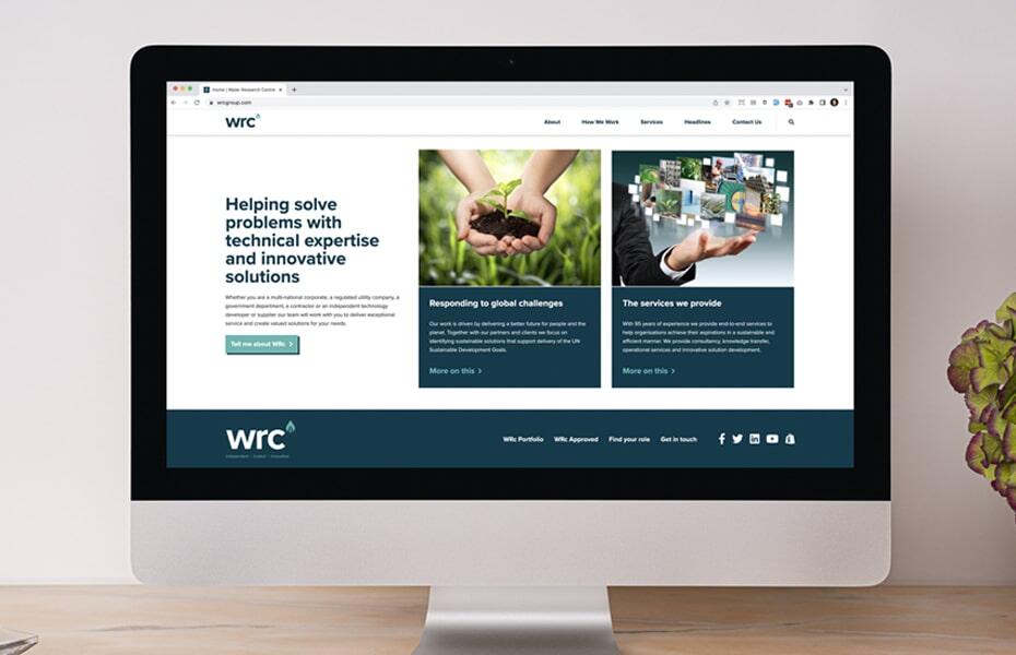 Desktop website design for WRc