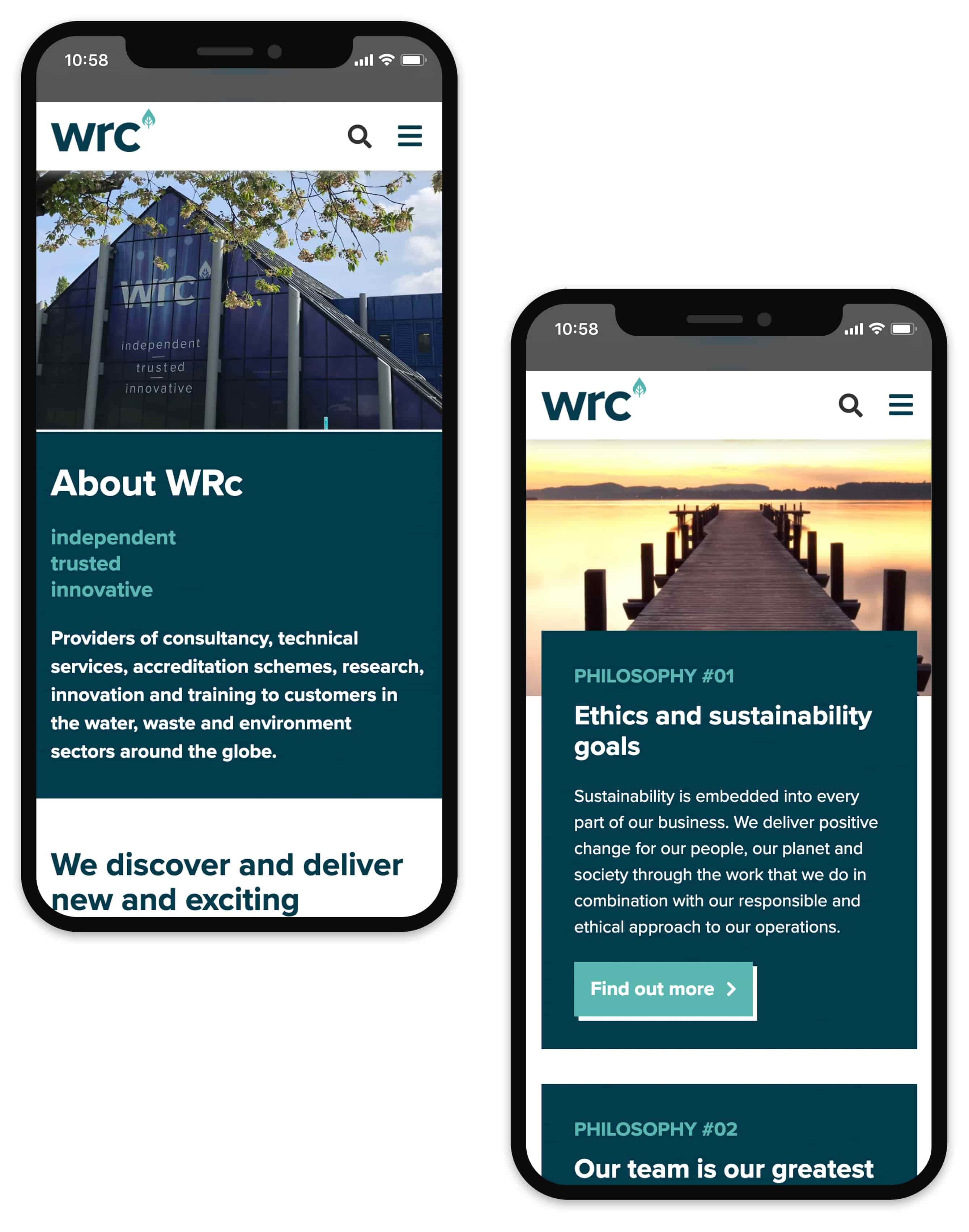 Mobile website design for WRc