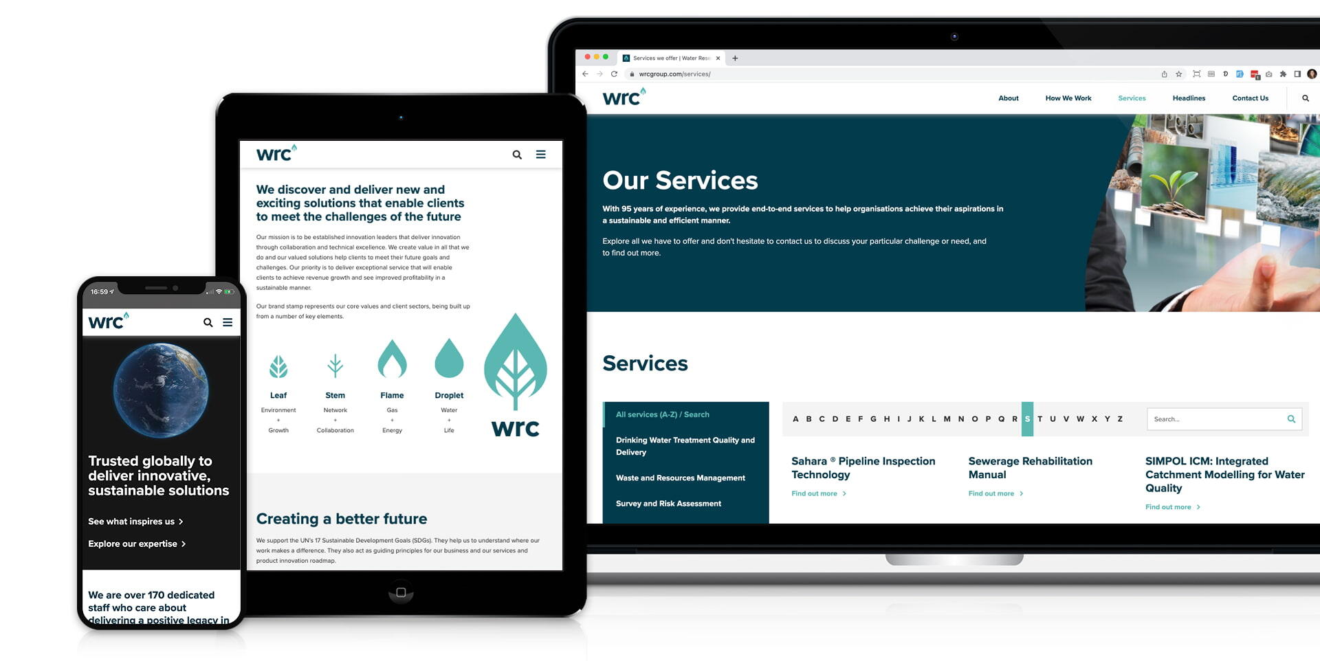 Responsive website design for WRc